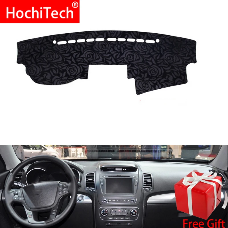 

Rose Pattern Non-slip Dashmat Dash Mat Dashboard Cover Pad Cover Carpet Car Sticker for kia sorento 2013 2014 Car Styling