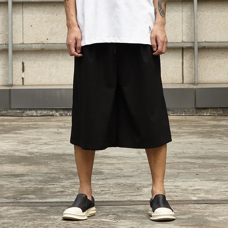 Мужской хип-хоп юбка брюки мужские уличная мода повседневные широкие брюки японский стиль летние кимоно брюки