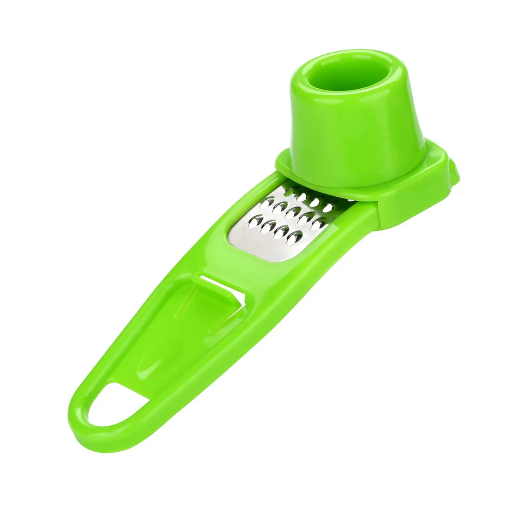Многофункциональный пресс-слайсер для чеснока из нержавеющей стали, резак, измельчитель, кухонный инструмент, пластиковый слайсер, кухонный инструмент, Untensils#30 - Цвет: Green