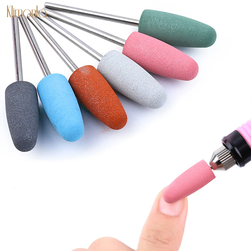 

6pcs/set Silica Gel Electric Manicure Head Polishing Buffer Files Nail Drill Bits for Milling Machine Manicure Nail Accessories