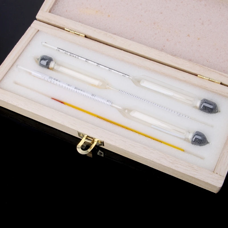 

Alcohol Hydrometer Thermometer Set For Wine Beer Mead Home Brew Tester Meter Apr