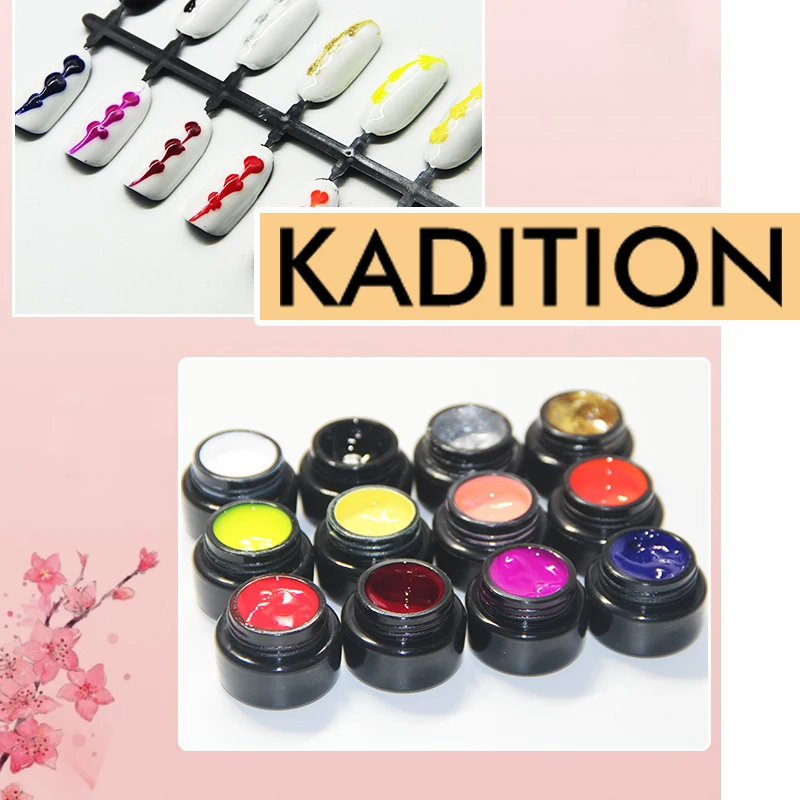 KADITION Новый Окрашенные клей УФ гель строитель формы наращивание ногтей толстый