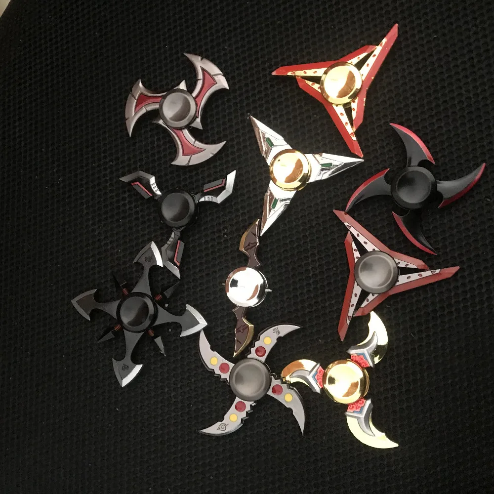 

METAL Fidget Gyroscope Spinner Naruto Finger Spinner Tri Spinner Darts Metal Hand Spinner Model EDC Stuffer For Kid/Adult Toys