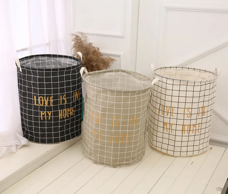 

Nordic Style Canvas Storage Bag For Toys Clothes Kids Room Organizer Bag Pouch Canvas Storage Pouch Stand Bag For Kids 40CMX50CM