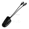 Flexible 2 Dual Arms Clip On 4 LED Light Lamp for Book Reading Tablet Lamp #H028# ► Photo 3/6