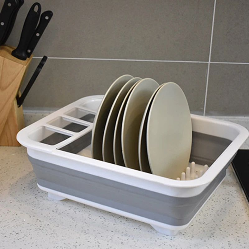 

Creative Folding Kitchen Bowls Dishes Draining Rack Tableware Storage Holder Cutlery Drainer Drying Rack Kitchen Accessories