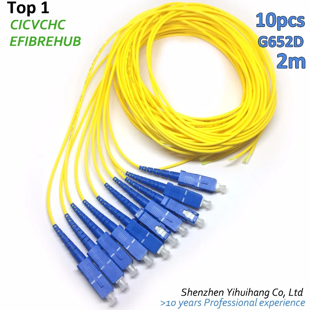 bilder für 10 stücke SC/UPC-2.0mm-PVC-SM (G652D)-Yellow-2m Optischen Faseranschluß bilder für 10 stücke SC/UPC-2.0mm-PVC-SM (G652D)-Yellow-2m Optischen Faseranschluß