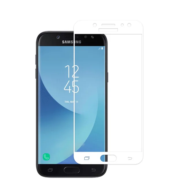 Закаленное стекло с полным покрытием для Samsung Galaxy J7 2017 защита экрана Защитная