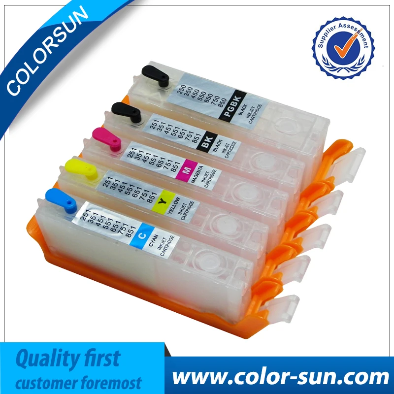 5pcs PGI 550 CLI 551 PGI550 Refillable Ink Cartridges for Canon PIXMA IP7250 IX6850 MG5450