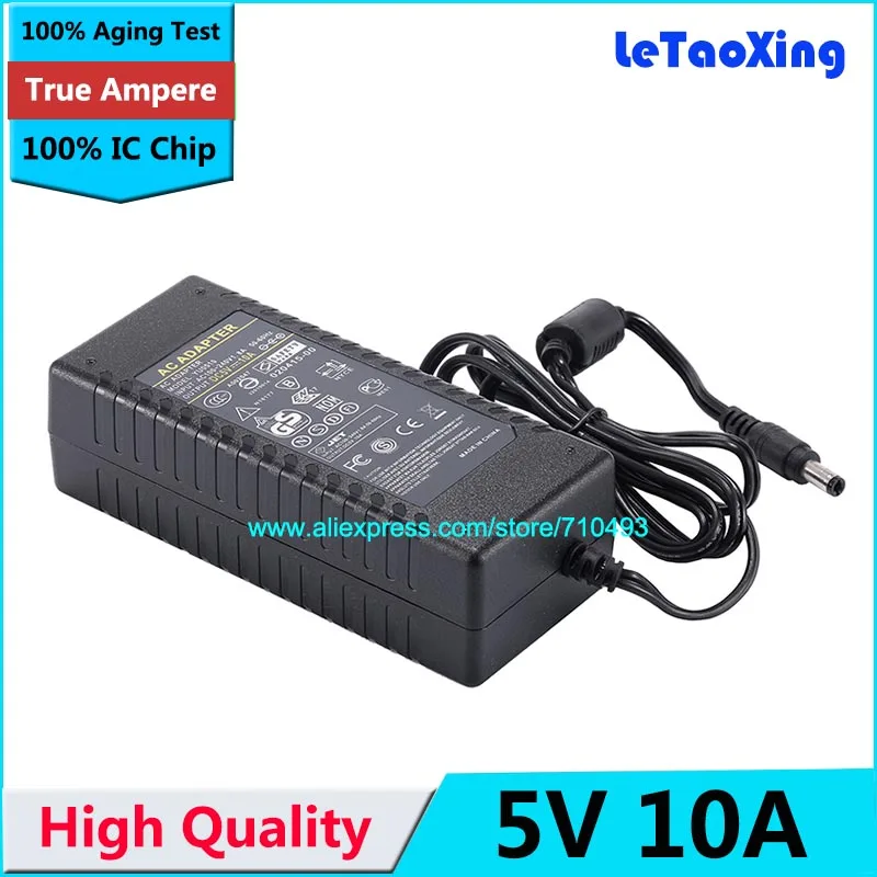 AC DC 5V 10A источник питания Adpater 50W зарядное устройство Трансформатор 5V10A для