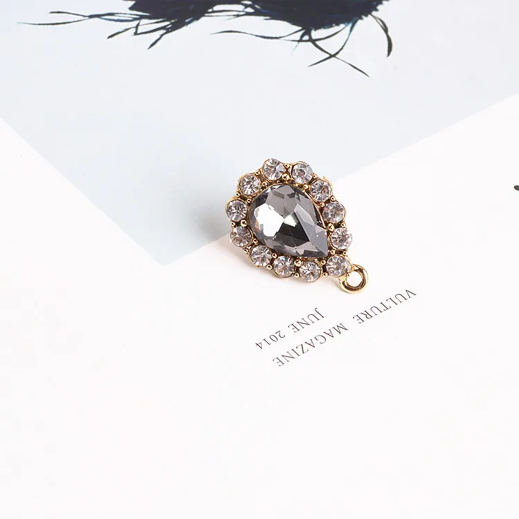DIY ювелирные изделия с бриллиантами аксессуары Корея сплав серьги-Капельки серьги с бриллиантами серьги кулон материал - Цвет: 8
