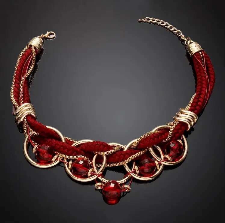 

Jaymaxi Colorful String Chokers Necklace Exaggerated High Quality Party Necklace Gift For Women CSO1914