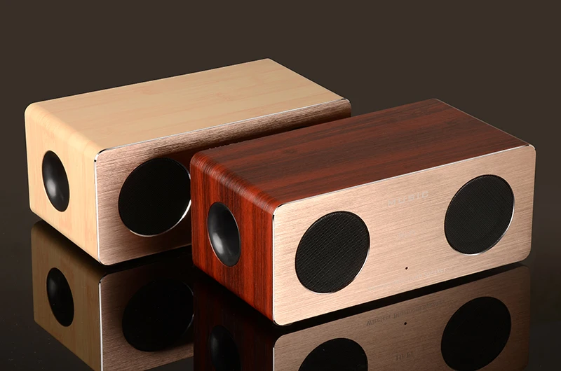 Новые деревянные bluetooth колонки портативный сабвуфер музыка bluetooth аудио приемник handfree вызов сильный двойной рог беспроводной динамик