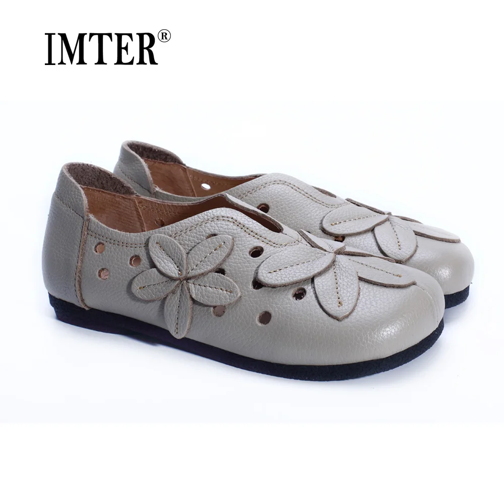 

Women's Shoes Flat Hollow out Summer Shoes 100% Genuine Leather Square Toe Slip on Flat Shoes Casual Female Footwear (1688-4)