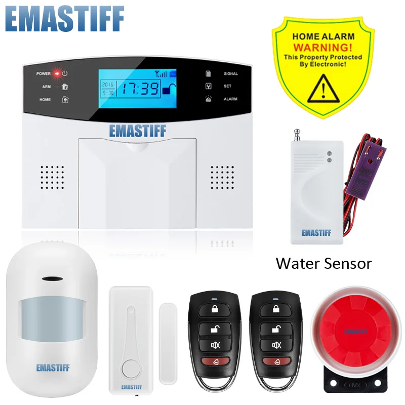 G2B Bundle I Новая встроенная антенна датчик зазора двери PIR детектор движения беспроводной ЖКД GSM sim-карта дом Охранная сигнализация дымовая Вспышка Сирена - Цвет: G2B Bundle I