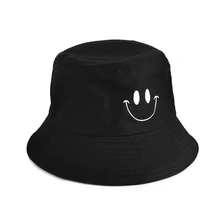 SQTEIO улыбка Лето ведро шляпа для женщин casquette шапки Панама k поп Боб пляжные шляпы от солнца Открытый Рыбалка рыбак шляпа