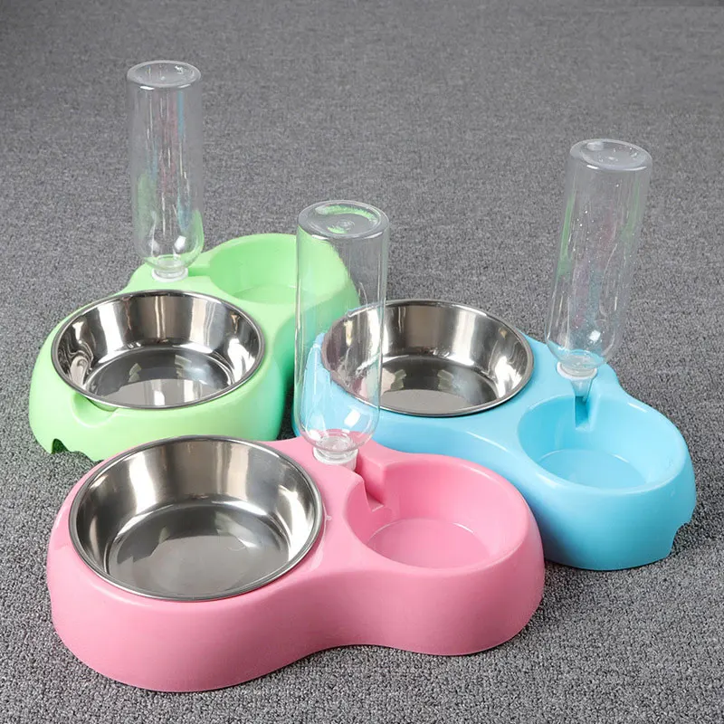 

500ml Plastic Dog Water Bottle Dog Bowl 2 In 1 Portable Travel Outdoor Puppy Water Drinking Food Feeder Pet Supply