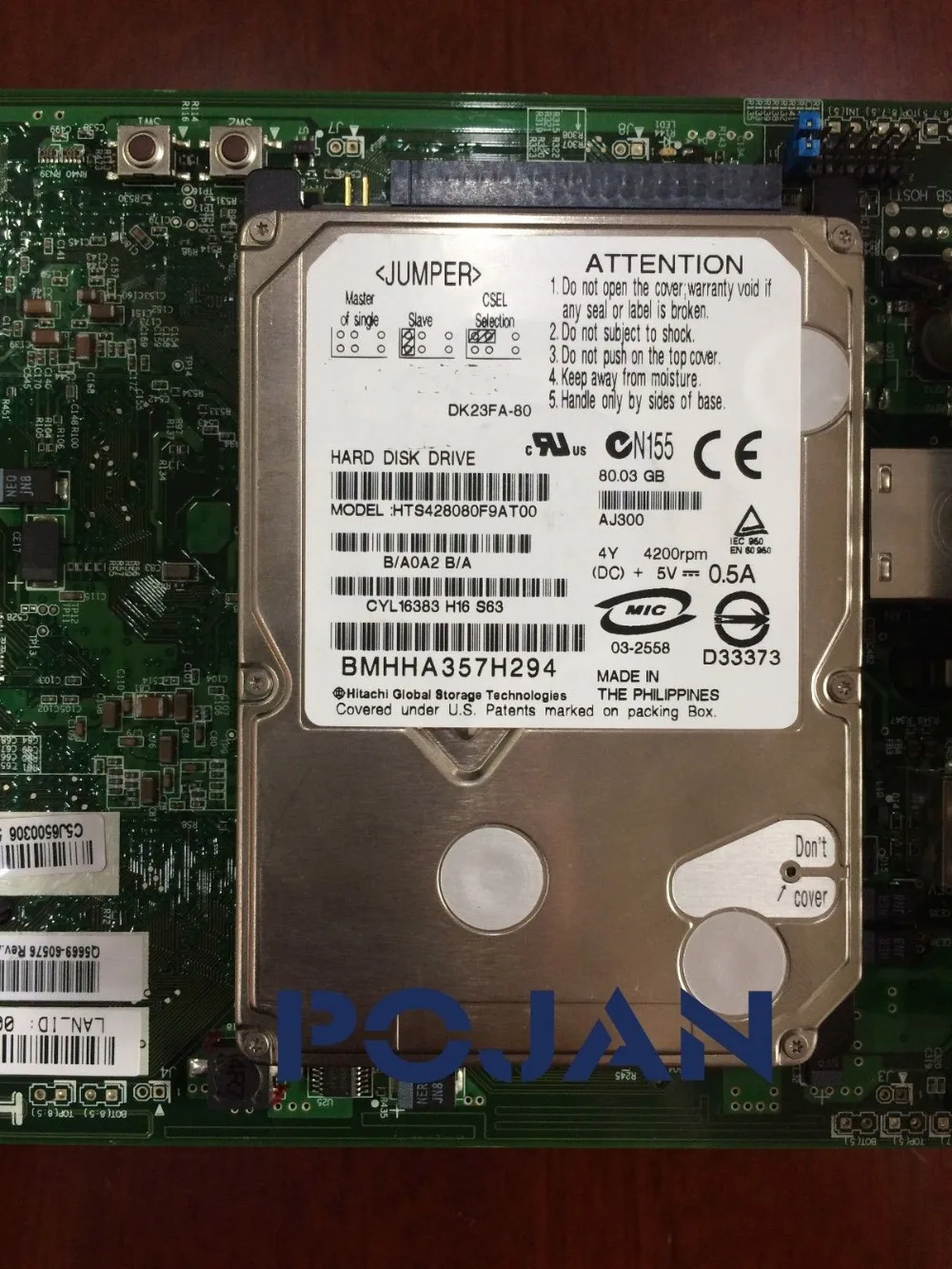 Hdd Ide Designjet T1100 T1100ps T610 Q668367030 Disco Rígido 40g & 80g com Peças do Plotador da Impressora da Tinta de fw Pojan - Imagem 2