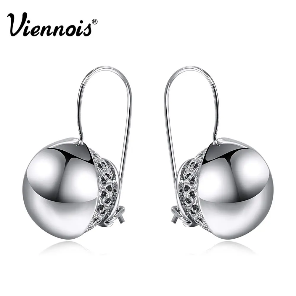 Viennois Silver/Coffee Gold Color Dangle Earrings for Women Hollow Out Drop Earrings Female Ball Earring Party Accessories Viennois Silver/Coffee Gold Color Dangle Earrings for Women Hollow Out Drop Earrings Female Ball Earring Party Accessories