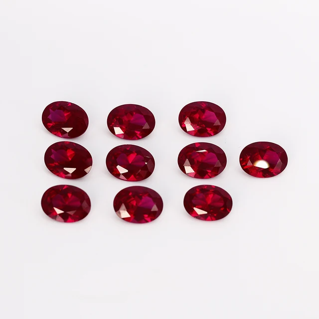 10 10.5ct Loose Gemstone High Quality 12x16MM Oval Ruby Stones DIY