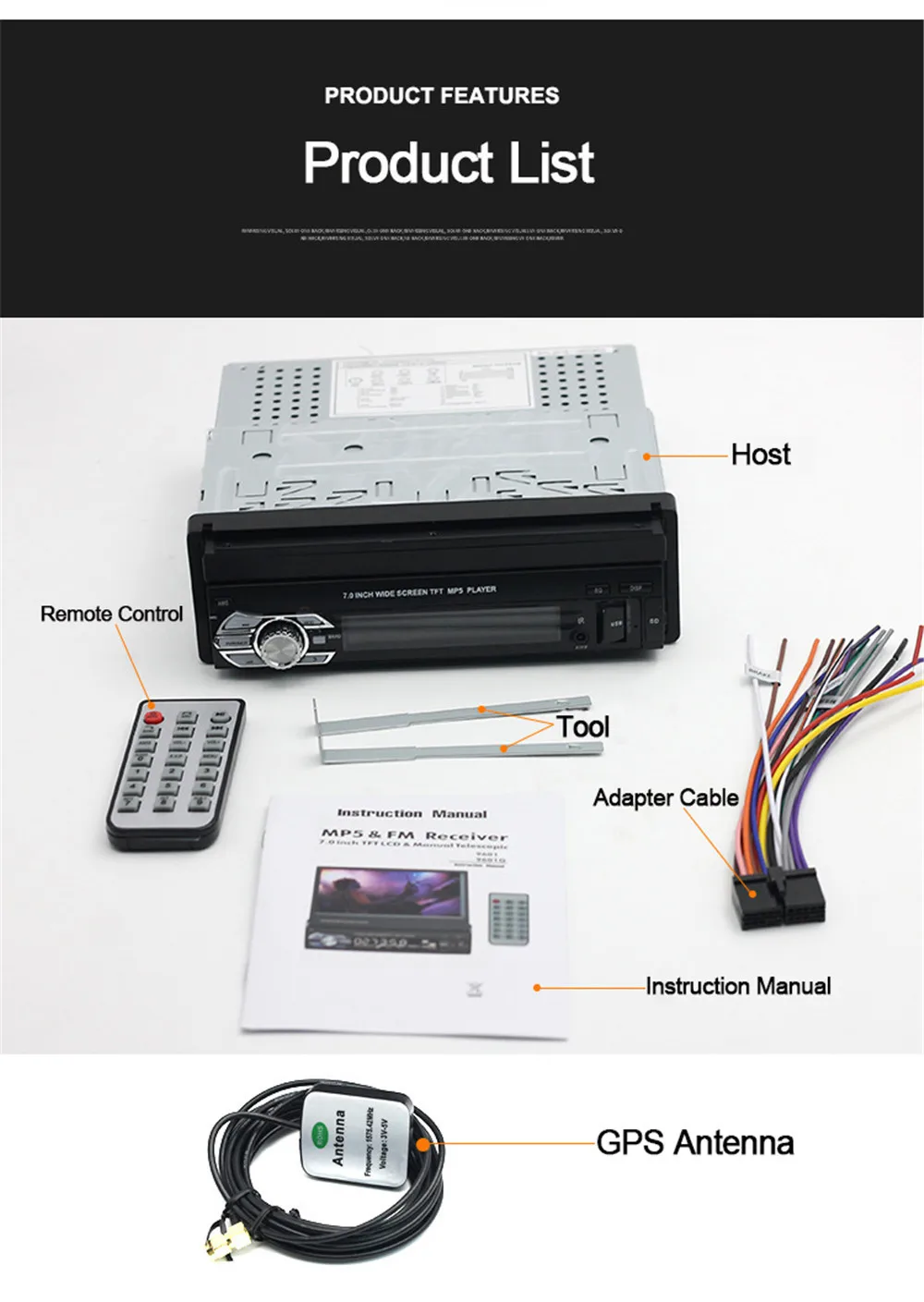 Top Android 8.1 Quad Core Autoradio Car Stereo Radio MP5 Player 1 Din 7" Touch Screen Car Multimedia Players FM/AM Radio GPS Navi 11