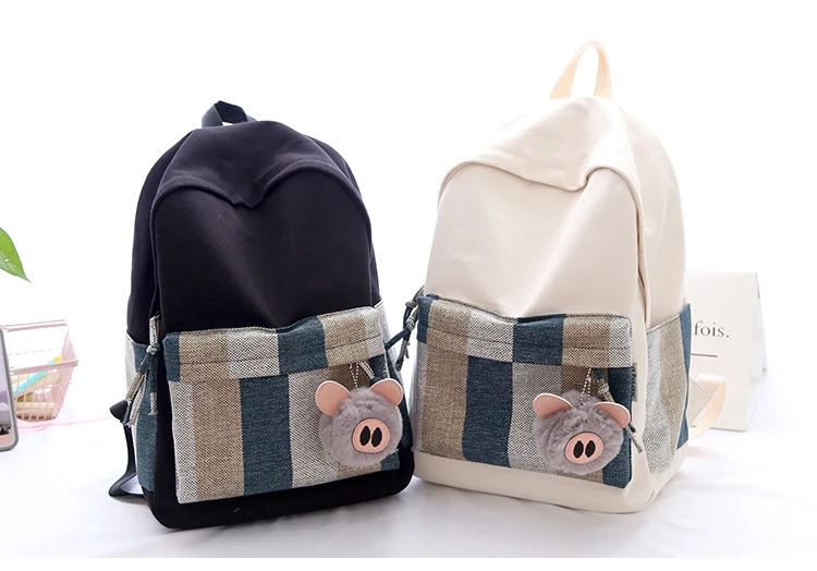 Полосатый стильный милый дизайнерский женский рюкзак из парусины для средней школы, студенческие сумки для книг, рюкзак для отдыха для девочек, удобный для путешествий