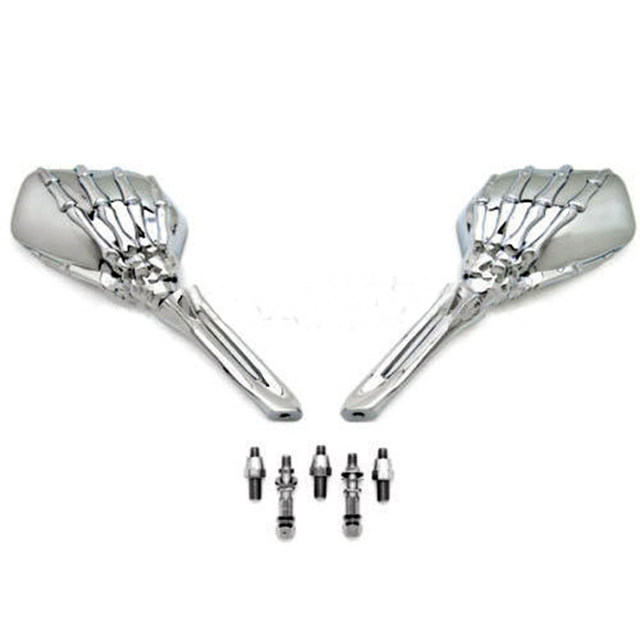 Nuoxintr Motorcycle Mirrors Custom  Skeleton Mirror For Harley Davidson Cruiser Sportster XL Dyna Super Glide Softail