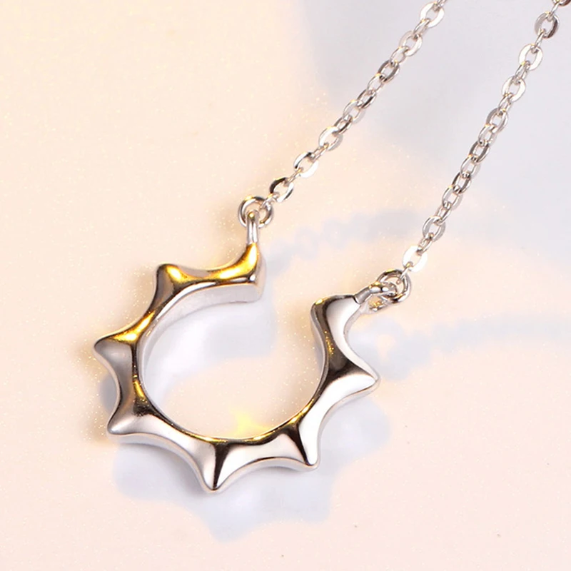 Necklace-For-Women-Sterling-Silver-925-Fine-Jewelry-Korean-Style-Sun-Shape-Simple-cc-For-Girls (2)