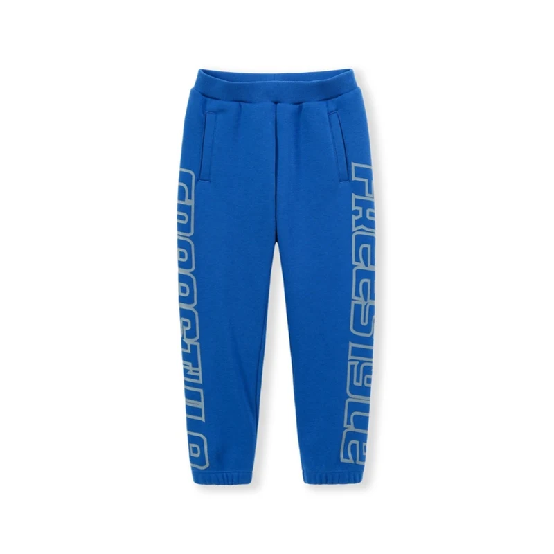 Balabala Todder/детские спортивные штаны для мальчиков на флисовой подкладке с принтом Спортивные штаны с боковыми карманами и резинкой на талии - Цвет: China blue