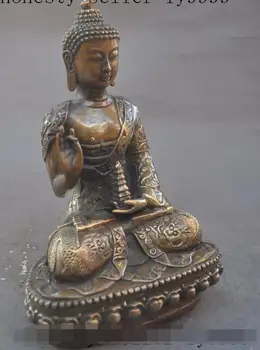 

S2835 9" tbet Buddhism temple bronze Tower sakyamuni Shakyamuni Amitabha buddha statue