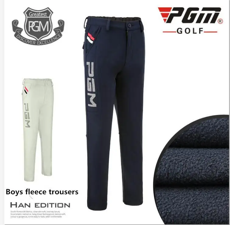 Golf das Novas Roupas de Outono e Inverno Quente à Prova Crianças Meninos Velo Calças Sportswear Golfe d’ Água Pgm