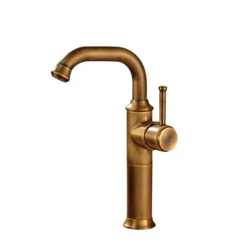 

High grade Antique faucet bathroom hat and cold water basin mixer tap single handle and single hole sink faucets accessories