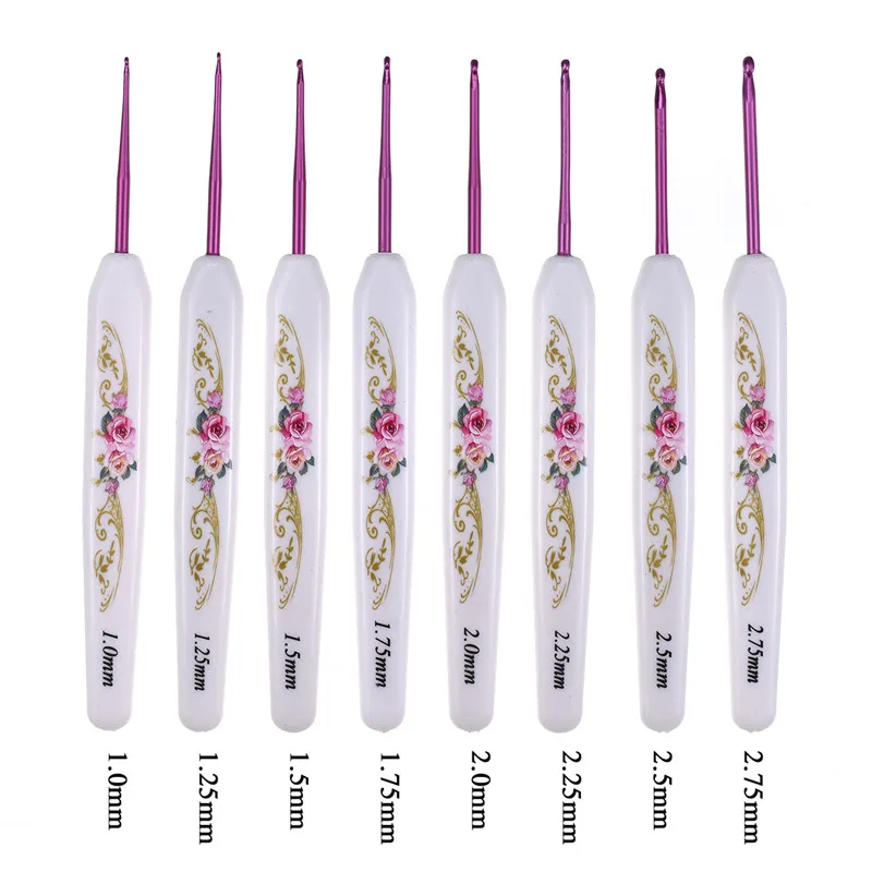 New Mix Sizes 1.0-6.0mm Crochet Hook Set Aluminum Crochet Needles With Case Sweater Yarn Weave Knitting Hook Needles For Women  (2)