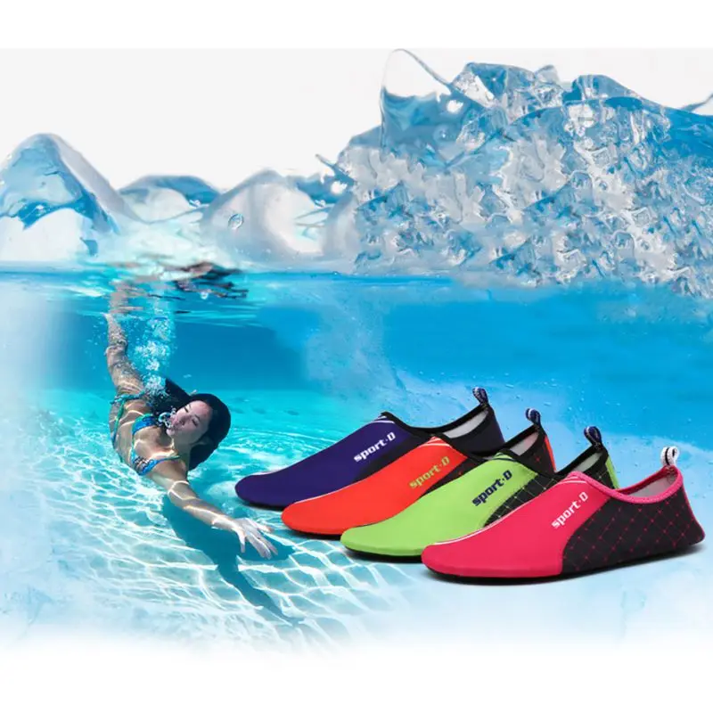 Для женщин Для мужчин Гибкая Водонепроницаемая Обувь слипоны бассейн пляж Плавание Surf Йога кожи Обувь