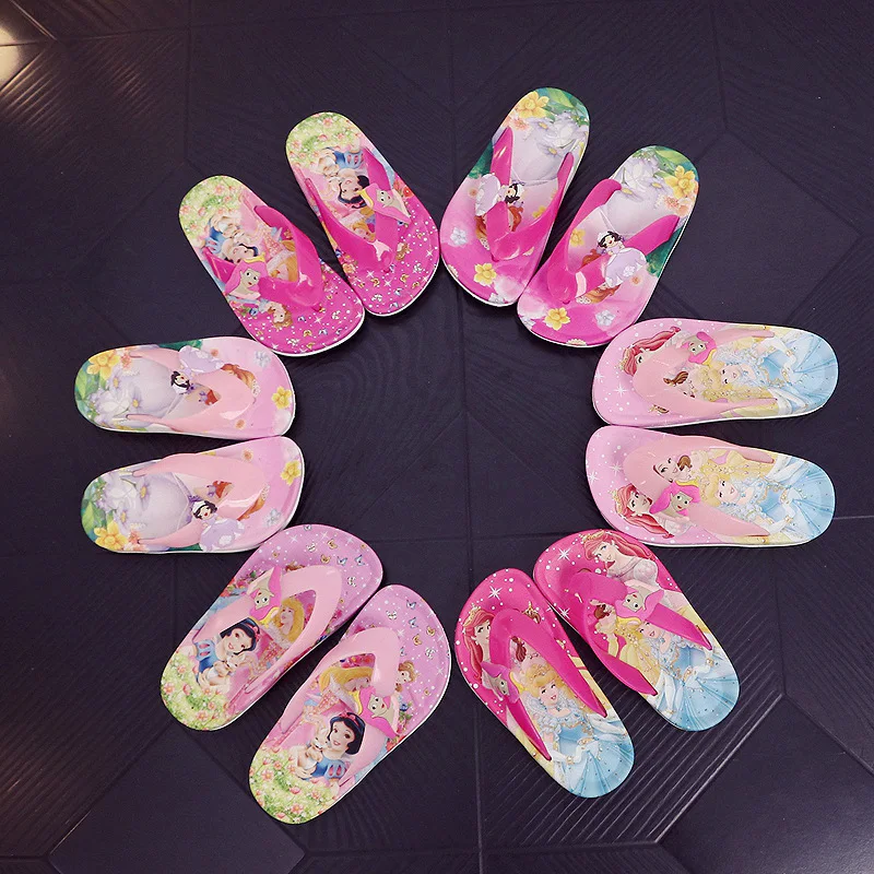 

2019 Summer Children girls princess PVC beach Slippers Non-slip flip flop 3KINDS 2COLORS XQ01