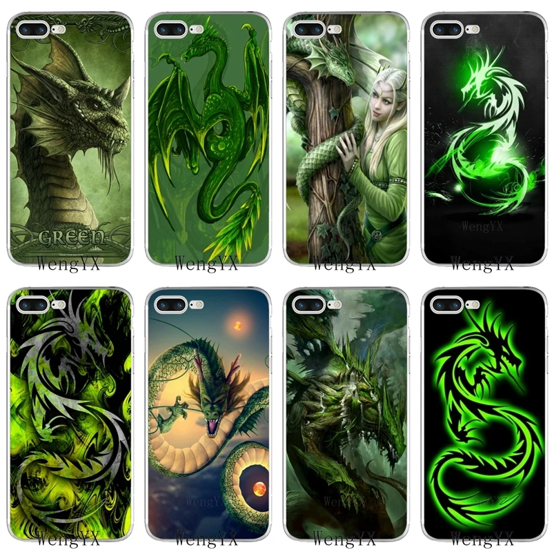 

Green Dragon Digital Art print silicone TPU Soft phone case For Huawei Honor 4C 5A 5X 5C 6 Play 6X 6A 6C pro 7X 8 9 Lite V8 V10