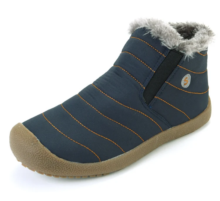 Водонепроницаемая обувь зимняя детская повседневная обувь зимние сапоги детские туфли для мальчиков зимние сапоги для девочек - Цвет: Navy Blue