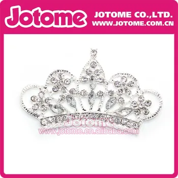 

100pcs/lot / Clear Crown Rhinestone Princess Brooch for Baby Head Band Decor