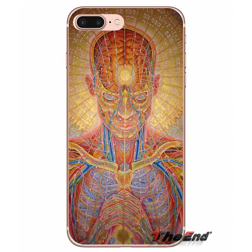 Alex gray Progress Soul Kiss Muse TPU чехол для iPhone X 4 4S 5 5S 5C SE 6 6S 7 8 Plus Samsung Galaxy J1 J3 J5 J7 A3 A5 2016 2017|case for