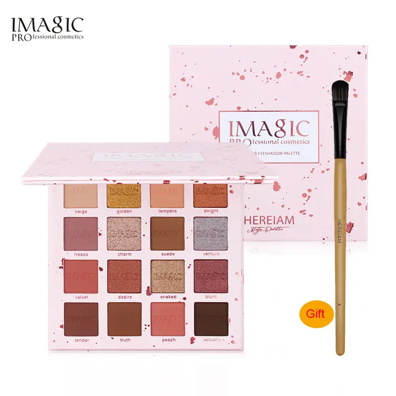 Imagic Professional Shimmer матовая палитра теней 16 Цвета Природный Тени Водонепроницаемый
