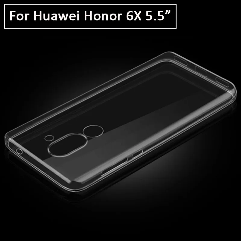 KHW-1618_3_Ultra-thin Transparent TPU Protective Case for HUAWEI Honor 6X HUAWEI Mate 9 Lite 5.5 inch