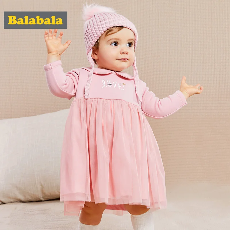 

Balabala girls Princess Baby Dress Newborn Baby Girl Clothes Party Dresses for Girls Infant long sleeve cute christmas dress