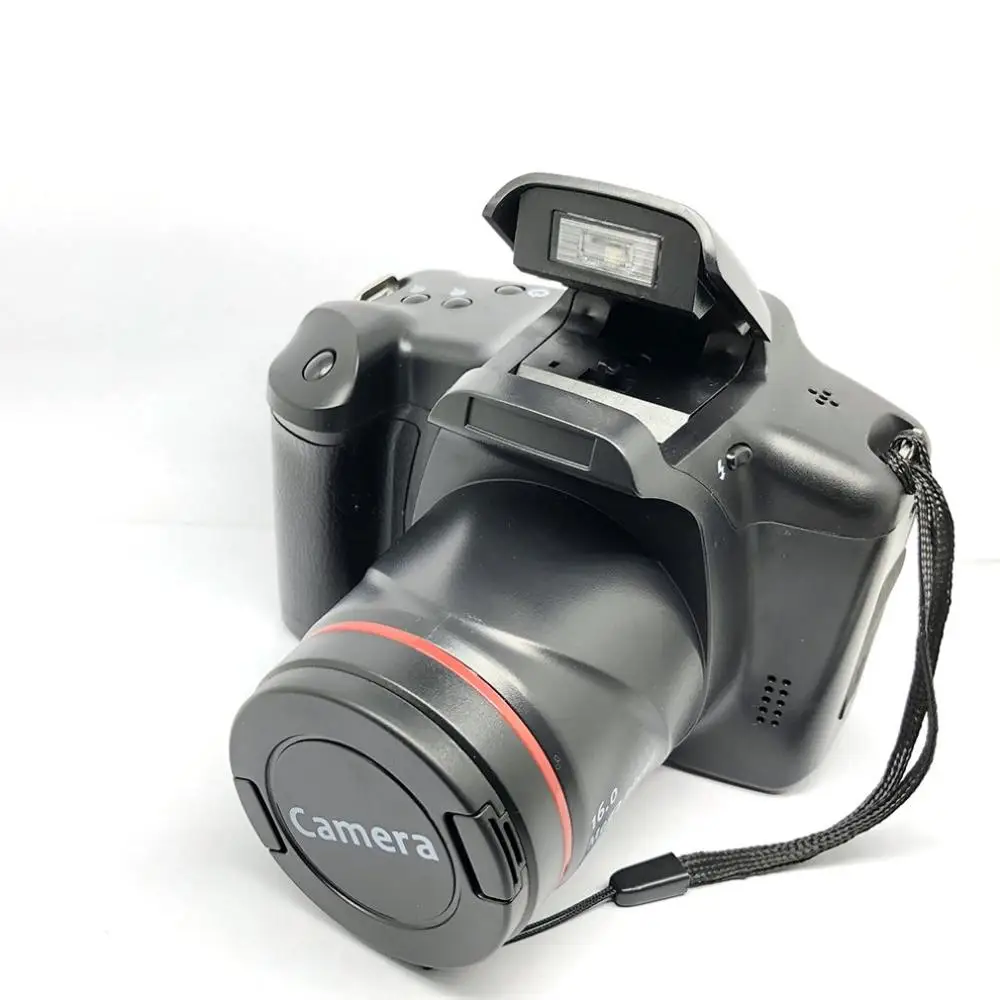 XJ05 цифровая камера SLR 4X цифровой зум 2,8 дюймов экран 3mp CMOS Макс 12 Мп Разрешение HD 720P ТВ выход поддержка ПК видео - Color: Black
