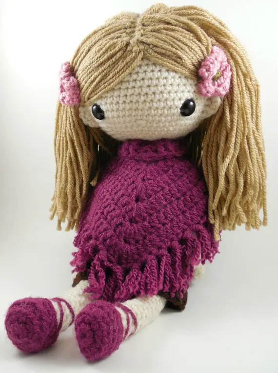 Emilia-куколка амигуруми крючком игрушка-погремушка