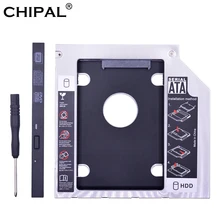 CHIPAL Hot aluminum Optibay 2nd HDD Caddy 9,5 мм SATA 3,0 Корпус для 2,5 ''SSD DVD CD-ROW для HDD чехол адаптер для жесткого диска