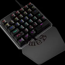 Coolbaby RS-7 7 цветов светодиодный 35 клавиш подсветка одной рукой профессиональная игровая проводная клавиатура с USB Анти-ореолы клавиатура для игры