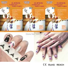 70 компл./лот) дизайн ногтей мода водная горка временные татуировки наклейки переводная вода печатная бумага для ногтей