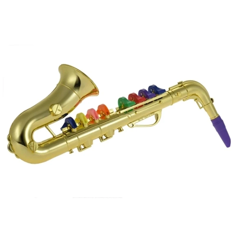 Бренд iPiggy саксофон Саксофон Игрушка музыкальный инструмент подарок с 8 цветными ключами для детей