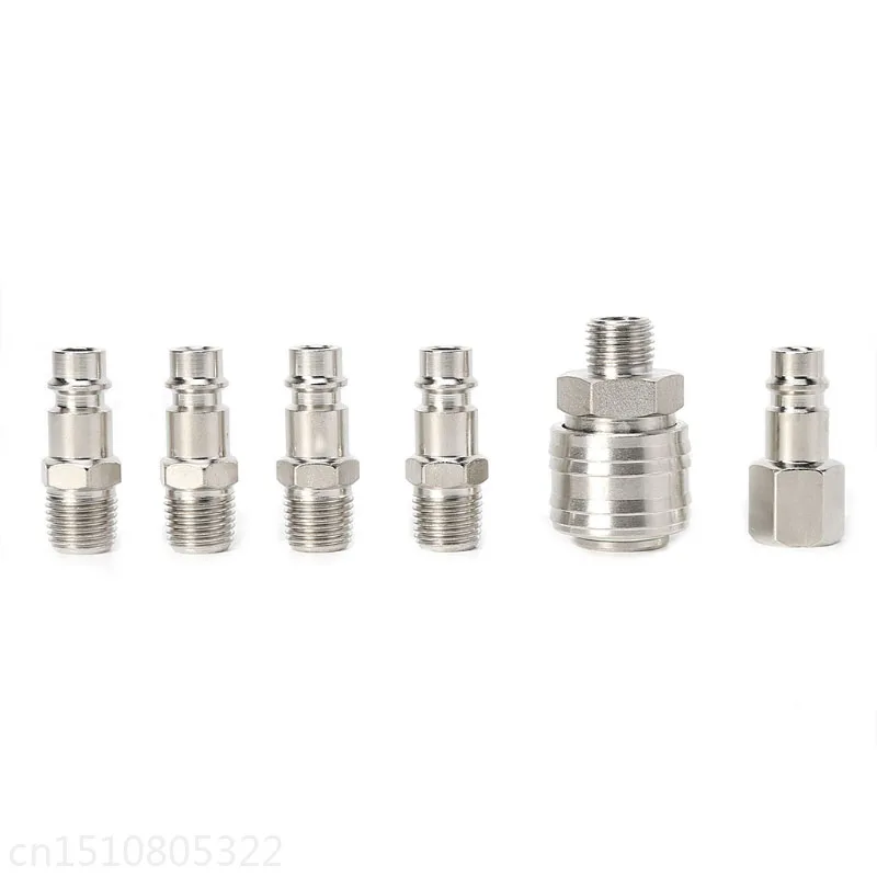 

6 Pcs EURO Quick Release Air Line Hose Compressor Fitting Connector Set 1/4'' BSP