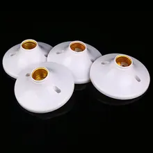 3 шт. высокое качество PP огнестойкость лампа Разъем E27 без каблука винт базы установлен в Пластик плоский рот держатель лампы